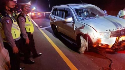 Kecelakaan Pertama di Jalan Tol Pekanbaru-Dumai Melibatkan Pajero