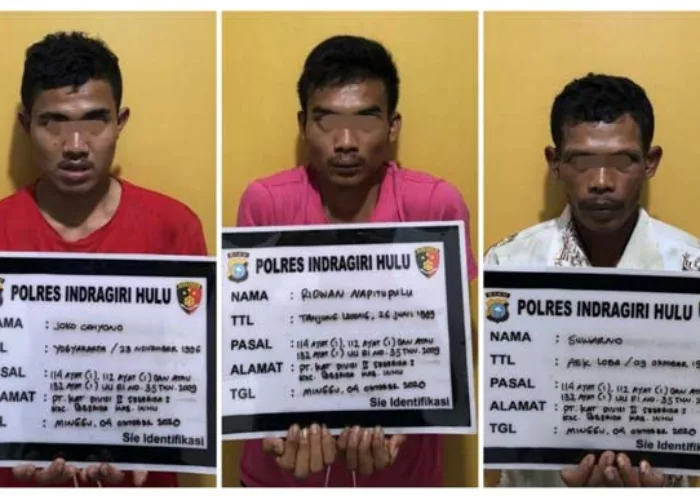 Satres Narkoba Polres Inhu Tangkap Tiga Pengedar Sabu