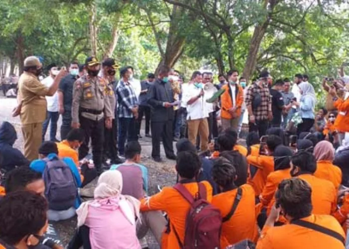 230 Personil Gabungan Amankan Demo Aliansi Mahasiswa Inhu