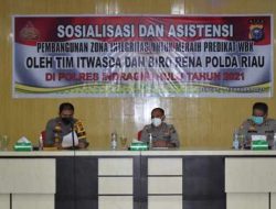 Itwasda dan Biro Rena Polda Riau Sosialisasikan Pembangunan Zona Integritas ke Polres Inhu