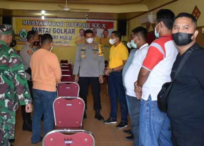 Polres Inhu Siapkan Puluhan Personil Gabungan Amankan Musda Golkar Inhu 3 April