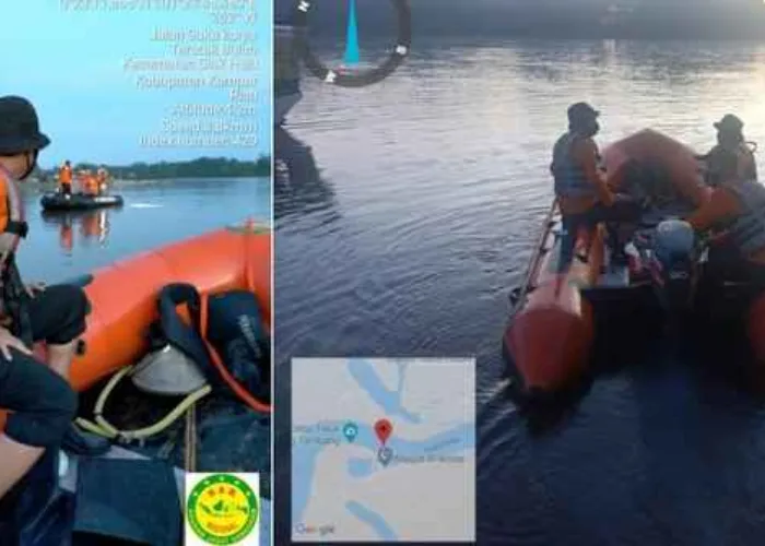 Dua Bocah Hilang Terseret Arus Sungai Kampar Riau Saat Berenang di Pulau Cinta