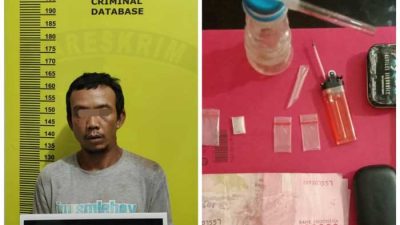 Tunggu Pelanggan, Gundul Ditangkap Unit Reskrim Polsek Seberida Bersama Narkoba