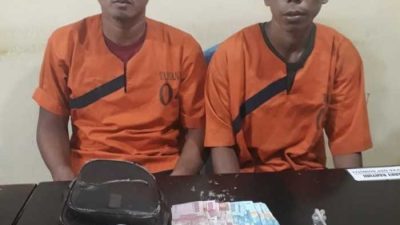 Dua Warga Peranap Inhu Ditangkap, 21 Bungkus Sabu Diamankan