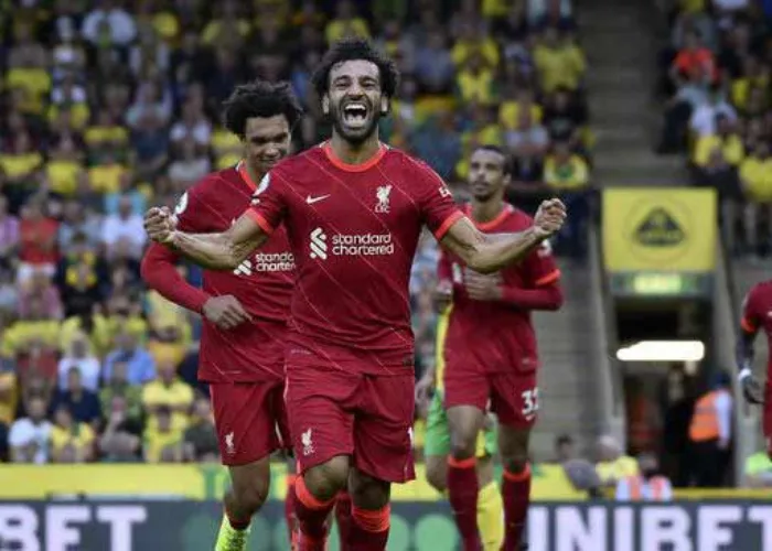 Salah Sumbang Gol Kemenangan Liverpool Atas Norwich