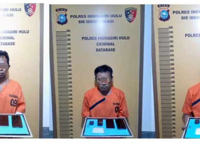 Sedang Nunggu Pemesan, Polres Inhu Tangkap Tiga Kurir Sabu Asal Pekanbaru