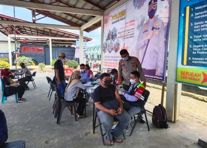 Stok Polres Inhu Cukup, Maski Libur Warga Bisa Tetap Vaksin