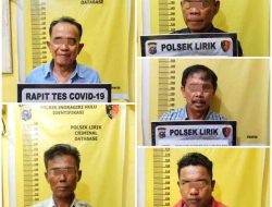 Lima Pria Paruh Baya di Inhu Diamankan Saat Berjudi Qiu-qiu