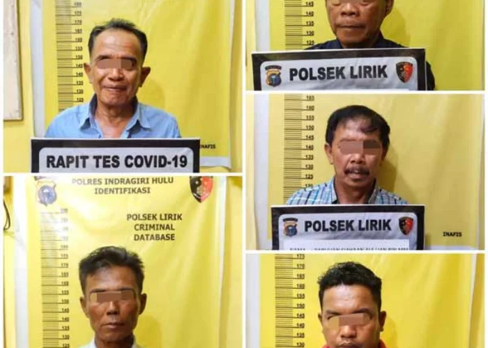 Lima Pria Paruh Baya di Inhu Diamankan Saat Berjudi Qiu-qiu
