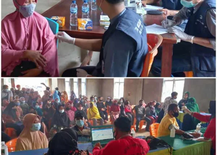 Tingginya Antusiame Masyarakat Ikuti Vaksinasi PKB Inhu