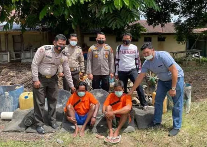 Dua Penambang Emas di Aliran Sungai Indragiri Ditangkap