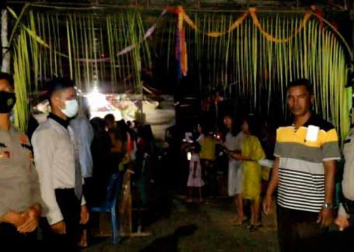 Polsek Peranap Amankan Perayaan Natal Muda Mudi Daerah Pedalaman