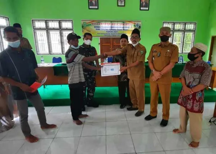 Terapkan Transparansi Anggaran, Kades Rantau Bakung Inhu Gelar Musdes Penggunaan Dana Desa dan Serah Terima Kegiatan Fisik 2021