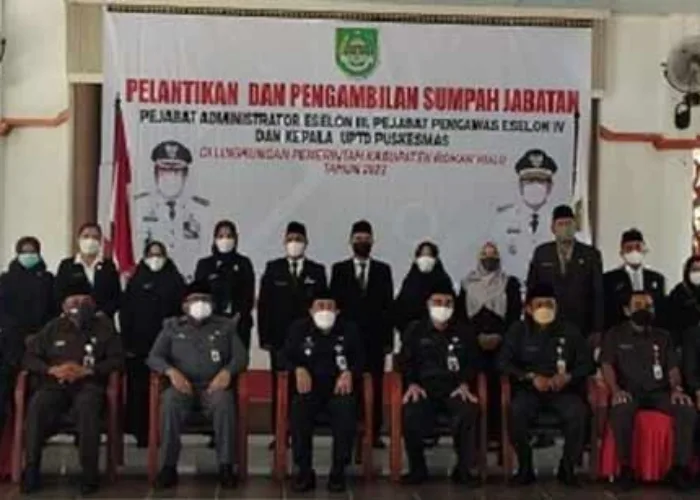Bupati Sukiman Lantik 41 Pejabat Eselon III, IV dan Kepala Puskesmas di Rohul