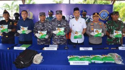 TNI AL Gagalkan Penyelundupan 14 Kg Sabu di Perairan Rupat Bengkalis