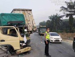 3 Kendaraan Terlibat Tabrakan Beruntun di Jalintim Pelalawan, Diduga Rem Blong