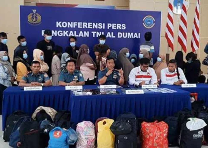 TNI AL Dumai Gagalkan Penyeludupan 31 Pekerja Migran Ilegal ke Malaysia