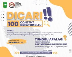 KPID Riau Mencari 100 Konten Kreator, Segera Daftar!
