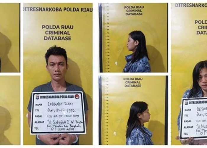 Pasutri di Bengkalis Jadi Pengedar Narkoba, Simpan Barang Bukti di Celana Dalam