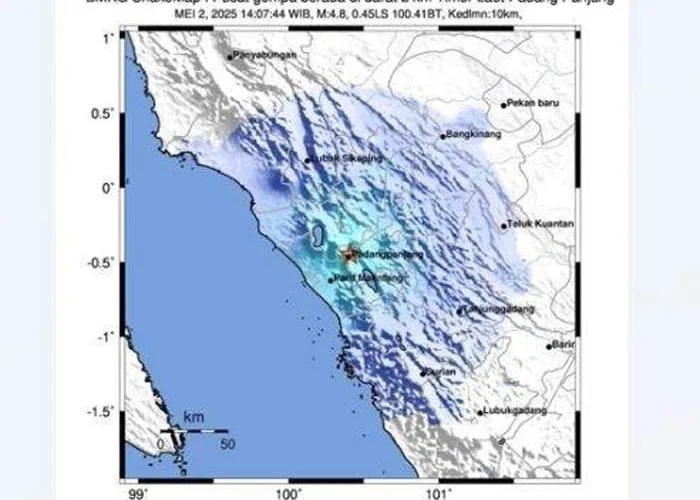 Gempa M 4,8 Guncang Padang Panjang