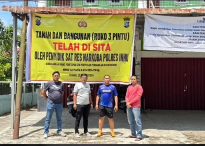 Polisi Buru Perusak Spanduk Sita Ruko Sang Ratu Narkoba di Inhu