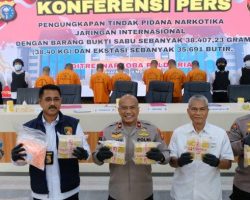 Aparat Gagalkan Penyeludupan 35,6 Kg Sabu dan 35.432 Butir Ekstasi dari Malaysia ke Riau