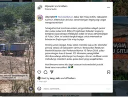 Tambang Ilegal Cemari Perairan Pulau Citlim Kepri