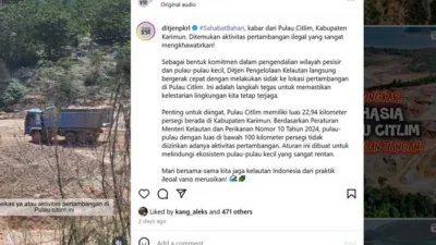 Tambang Ilegal Cemari Perairan Pulau Citlim Kepri