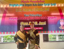 Ir. Nasrun Effendi, MT Dikukuhkan Sebagai Datuk Ganti Ulayat Buluh Nipis