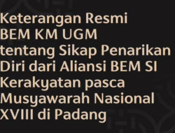 Sarat Manuver Politik, UGM Mundur dari Aliansi BEM SI Kerakyatan