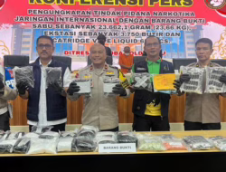 Polisi Sita 25 Kg Sabu, 640 Cartridge Vape dan 3.750 Butir Ekstasi