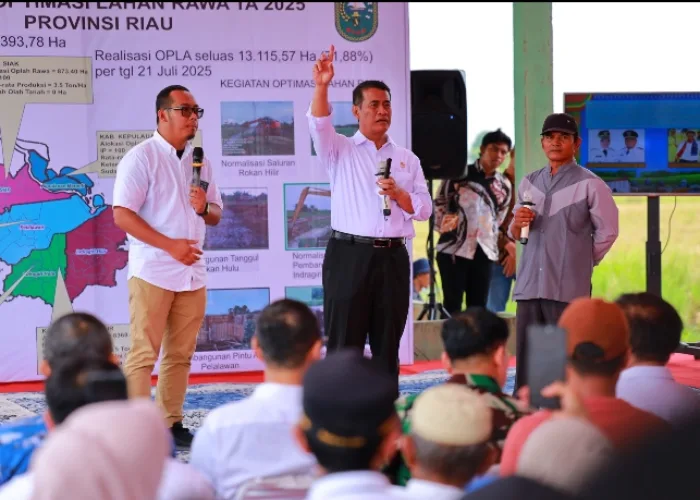 Kemarau Mengancam Petani Siak, Bupati Afni Minta Mentan Bangun Waduk