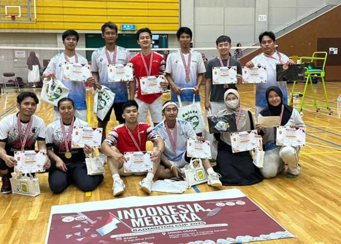 IPM Kansai dan PPI Osaka Nara Sukses Gelar Turnamen Bulutangkis Sambut HUT RI ke-80 Tahun