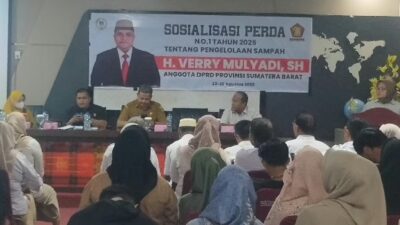 Sosialisasikan Perda No 1 Tahun 2025, Anggota DPRD Sumbar Verry Mulyadi Ingatkan Kesadaran Warga Terhadap Sampah
