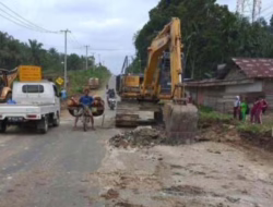 Jalan Lintas Rantau Berangin-Rohul Mulai Diperbaiki
