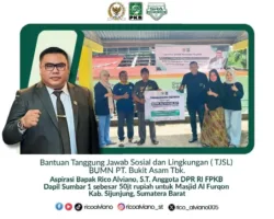Anggota DPR Rico Alviano Beri Bantuan TJSL Rp 50 Juta ke Masjid Al Furqon di Kabupaten Sijunjung
