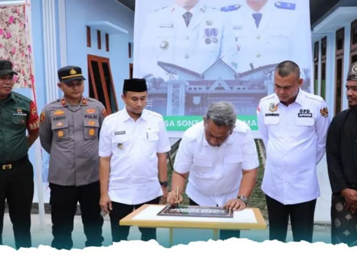 Bupati Anton Resmikan Gedung Koperasi Merah Putih di Sontang