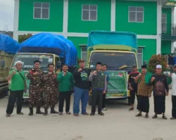 Puluhan Truk Bantuan Korban Bencana Sumatera Berangkat dari Siak
