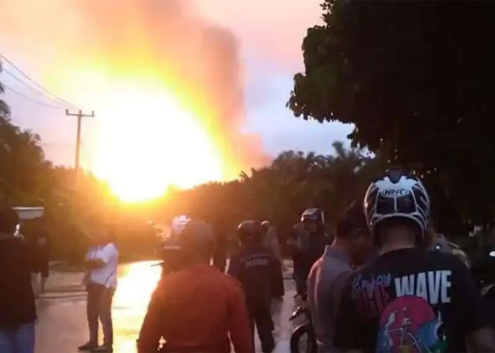 Pipa Gas di Inhil Terbakar, Dua Warga Luka Bakar