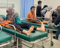 16 Murid SD Jadi Korban Amruknya Tangsi Belanda di Siak