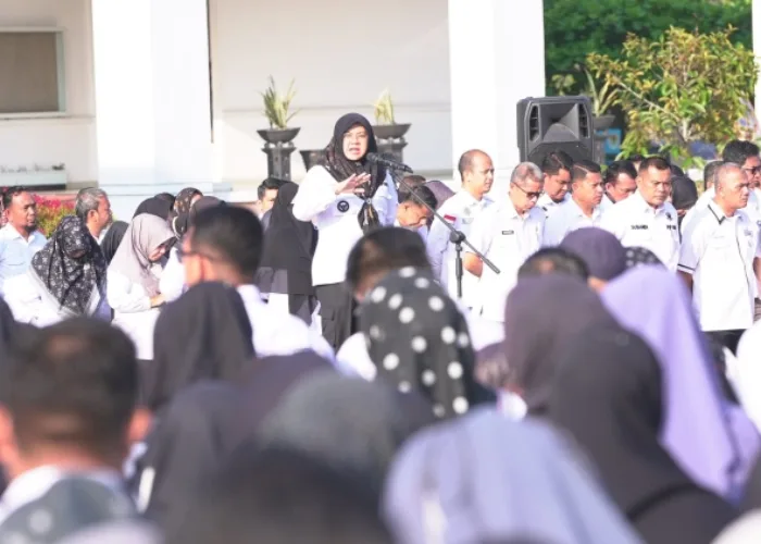 Apel Perdana Pasca Idul Fitri, Bupati Afni Tegaskan ASN Siak Harus Survive Hadapi Tekanan Fiskal
