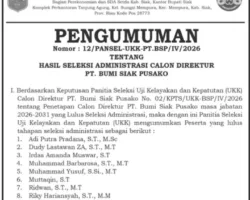 10 Kandidat Lolos Seleksi Administrasi Direktur PT BSP 2026-2031, Bersiap Jalani UKK di Jakarta