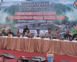 Polda Riau Sikat PETI Kuansing, 29 Kasus Terungkap, Sungai Kuantan Tercemar Merkuri