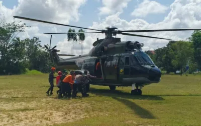 Helikopter PK-CFX Jatuh di Sekadau, 8 Korban Tewas Dievakuasi TNI AU dari Area Perbukitan