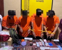 Polisi Bongkar Jaringan Sabu di Bangko Pusako Rohil, 43 Gram Narkoba dan 283 Amunisi Disita