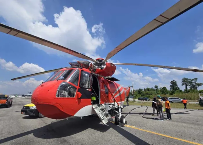 Hadapi Ancaman Karhutla, Dua Helikopter Water Bombing Tambahan Tiba di Pekanbaru