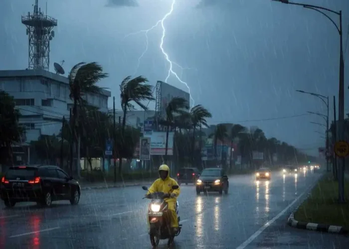 Update Cuaca Riau Hari Ini: BMKG Peringatkan Hujan Lebat, Hotspot Naik Jadi 28 Titik