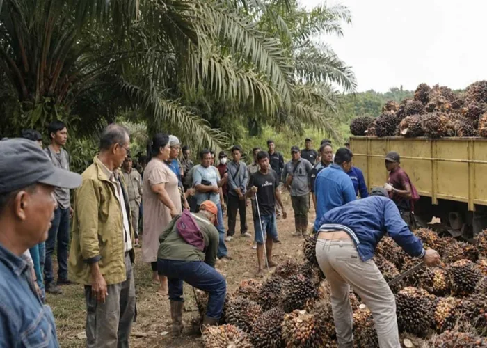 Pencurian 4,5 Ton Sawit di Kampar Digagalkan, Dua Terduga Pelaku Kini Diburu