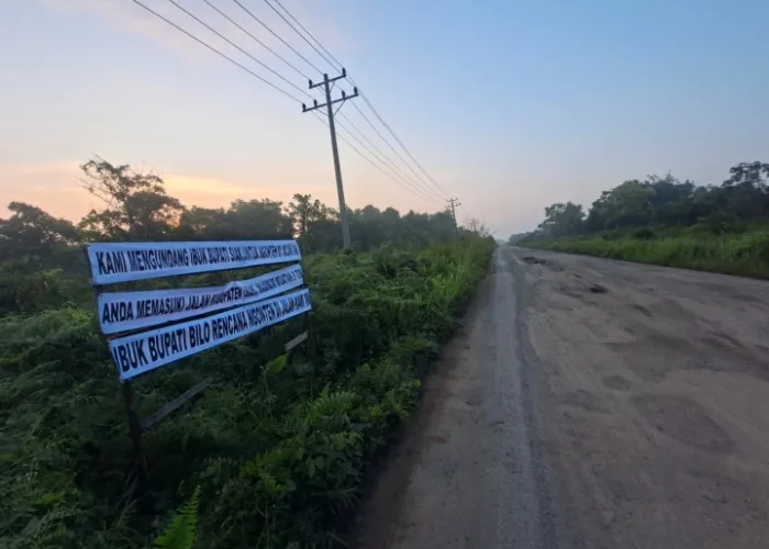 Protes Unik Warga Sungai Rawa: Undang Bupati Siak “Ngonten” di Jalan Rusak Akibat Truk Berat