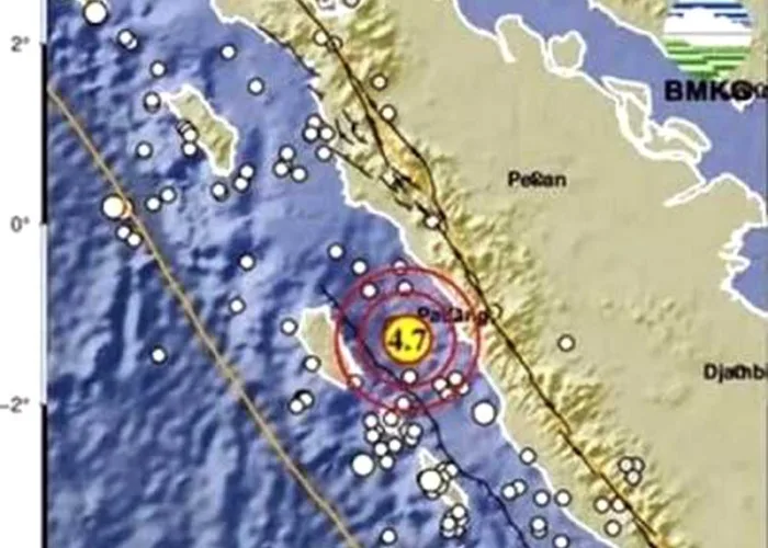Gempa M 4,7 Guncang Pasaman Barat, BMKG Pastikan Tak Berpotensi Tsunami